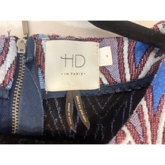 HD in Paris Tapestry Jacquard Sheath Dress Women's Medium Boho Mod Panel Cleo - Picture 13 of 16